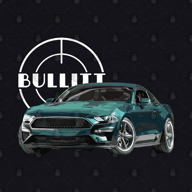 bullitt Mustang GT 5.0L V8 Classic steve mcqueen Muscle Car by cowtown_cowboy